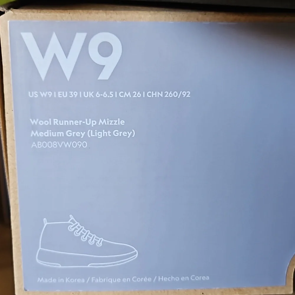 Allbirds,NIB, Wool Runner Up Mizzle Medium Grey, Women Athletic Running…